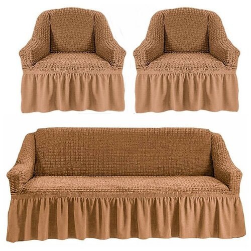 фото Чехол на диван большие размеры 3-х местный диван и 2 кресла (подходит и на стандартные) smoon