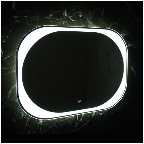 фото Зеркало la tezza с led подсветкой, сенсорный включатель с диммером, ip - 44, 800х600 (шв) арт. lt- ml8060- s