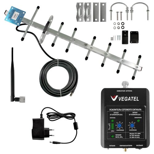 фото Комплект vegatel vt1-900e-kit (led) усилитель сигнала 2g gsm 900мгц 3g umts 900мгц вегател