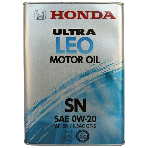 фото Моторное масло синтетическое honda ultra leo 0w20 sn, 4 л