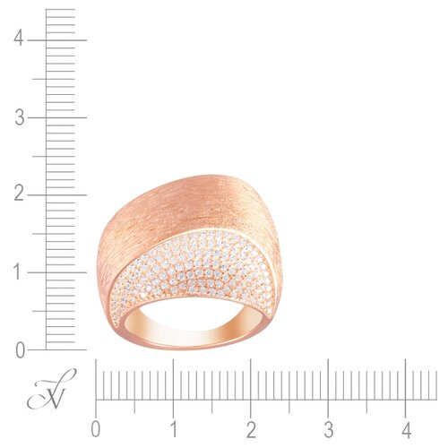 фото Jv серебряное кольцо с кубическим цирконием r31866-r_ko_001_pink, размер 20