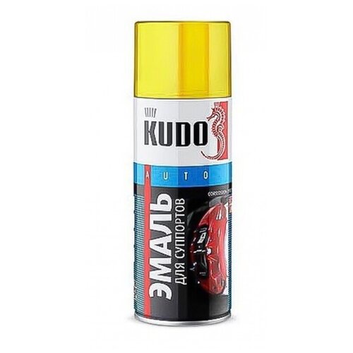 фото Kudo аэрозольная эмаль для суппортов желтый 520 мл
