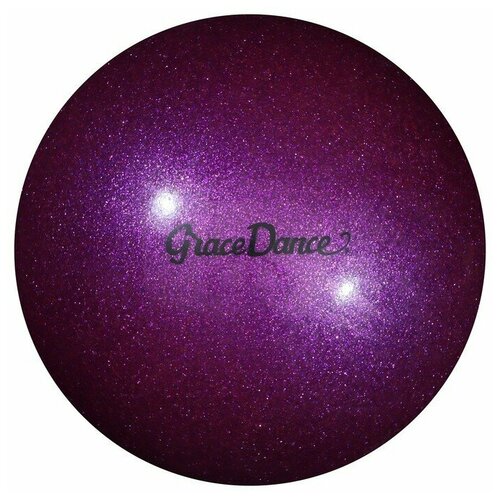 фото Мяч для художественной гимнастики, блеск, 18,5 см, 400 г, цвет сиреневый mikimarket