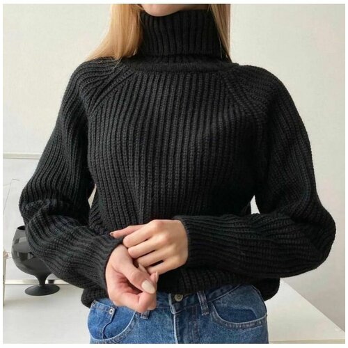 фото Пуловер, размер единый, черный melskos