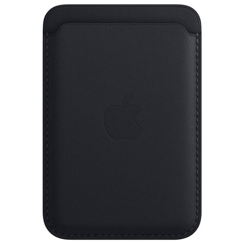 фото Кожаный чехол-бумажник apple magsafe для iphone цвета «темная ночь»