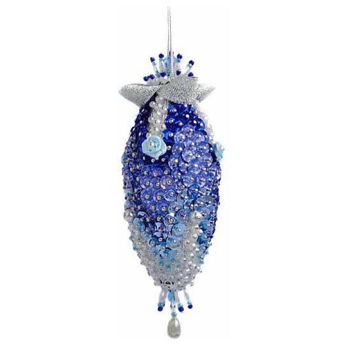 фото Набор для творчества - елочная игрушка синий кристалл 13,5 см fs-075 филигрис
