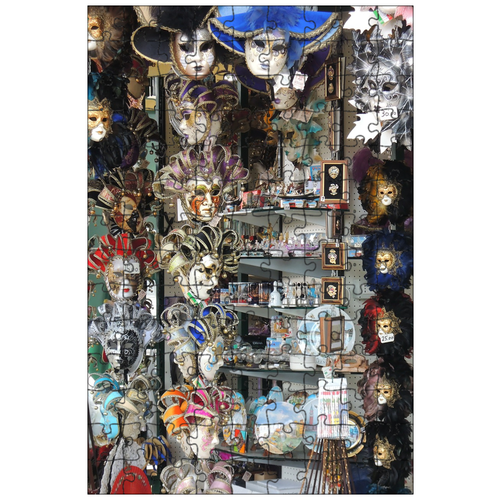 фото Магнитный пазл 27x18см."венеция, италия, маски" на холодильник lotsprints