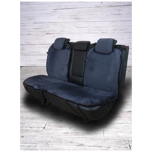 фото Barashkov/накидка на сиденье автомобиля из эко-меха. комплект на задние сиденья. серый