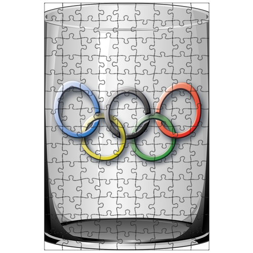 фото Магнитный пазл 27x18см."стекло, олимпиада, обручи" на холодильник lotsprints