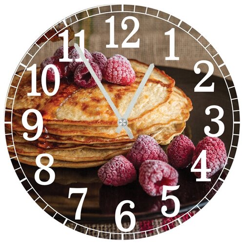 фото Svs настенные часы svs 3001323 kitchen малина с блинами