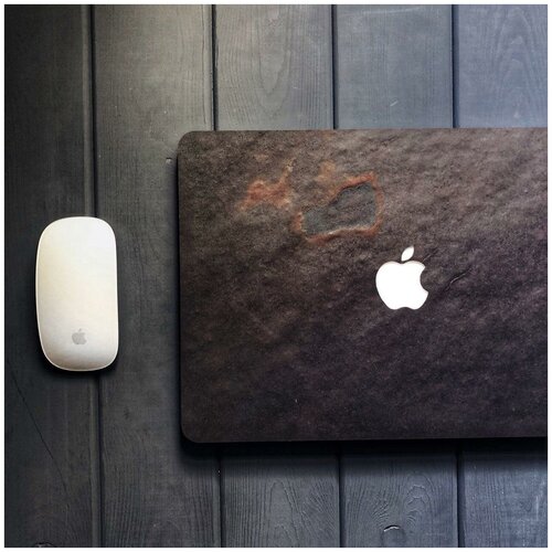 фото Каменная накладка-чехол на macbook pro 13 retina (без тачбара. до 2016 года выпуска). черная бронза eco:stone