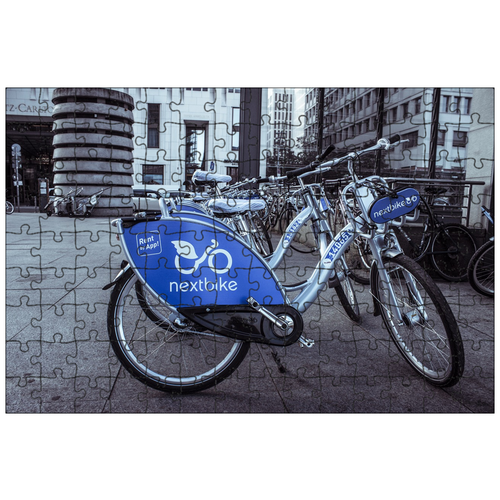 фото Магнитный пазл 27x18см."велосипед, колесо, двигательный аппарат" на холодильник lotsprints