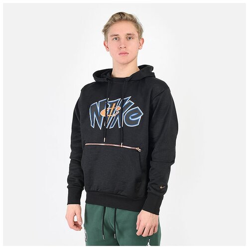 фото Толстовка nike standard issue premium basketball hoodie, размер m, черный