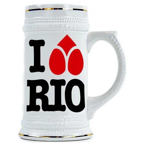 фото Пивная кружка i love rio , я люблю рио drabs