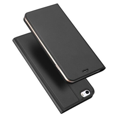 фото Чехол-книжка iphone 5/5s/5se, dux ducis skin pro series, боковой, серый x-case