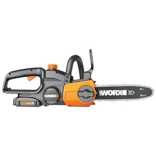 фото Пила цепная аккумуляторная worx wg322e, 20в, 25 см, 2ач х1 и зу