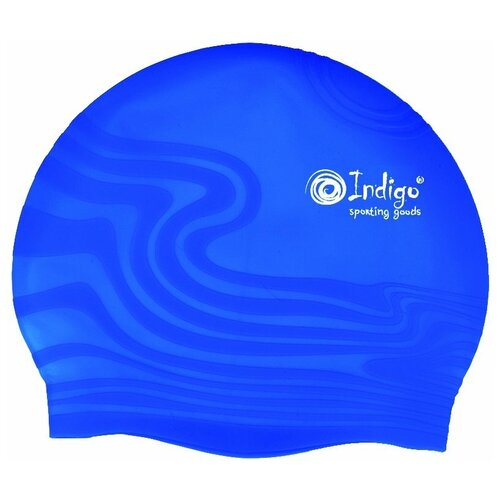 фото Шапочка для плавания silicone indigo sc300/303 волна дет синяя