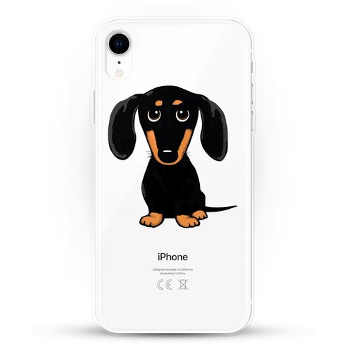 фото Силиконовый чехол черная такса на apple iphone xr andy & paul