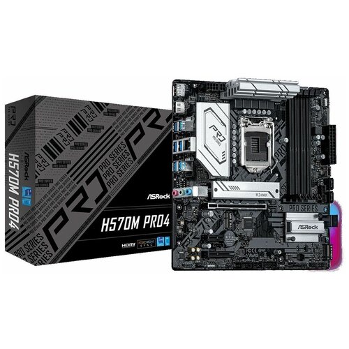 фото Материнская плата asrock h570m pro4