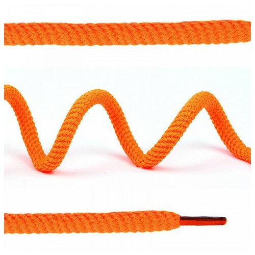 фото Шнурки круглые, 5 мм, цвет: оранжевый, 50 штук tby