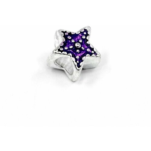 фото Handinsilver ( посеребриручку ) подвеска-шарм "звезда с эмалью" фиолетовый (1шт)