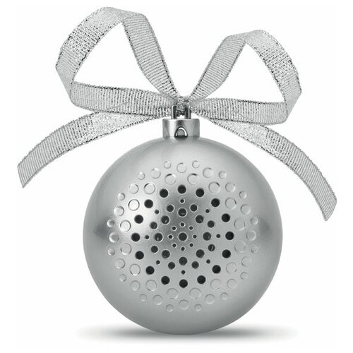 фото Колонка bluetooth "новогодний шар" серебряный happyko