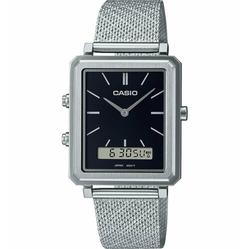 фото Наручные часы casio mtp-b205m-1e, серебряный, черный
