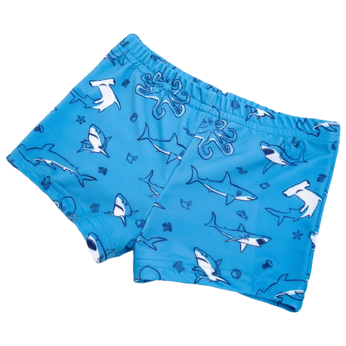 фото Плавки купальные для мальчика «подводный мир», рост 86-92 (28), цвет голубой kaftan