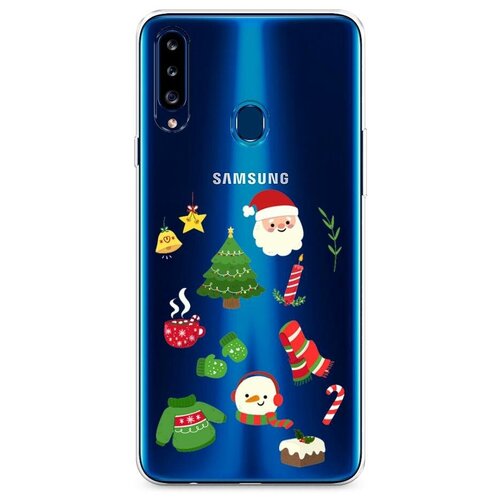 фото Силиконовый чехол "праздничный набор" на samsung galaxy a20s / самсунг галакси a20s case place