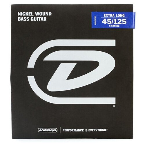 фото Dunlop nickel wound dbn45125xl струны для 5 струнной бас-гитары, 45-125