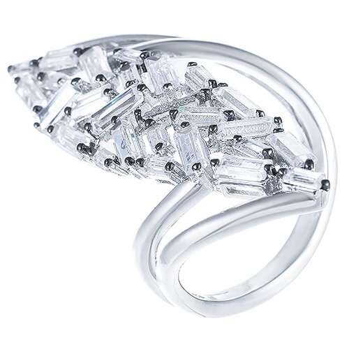 фото Серебряное кольцо с кубическим цирконием sr-b02076b1_001_wg jv