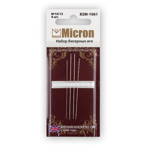 фото Набор игл для вышивания бисером "micron" №10/13, арт. ksm-1061