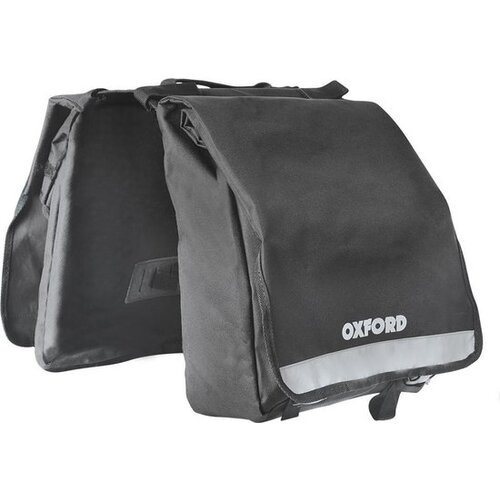 фото Велосумка oxford на багажник c20 double pannier bag, черный, 20 л