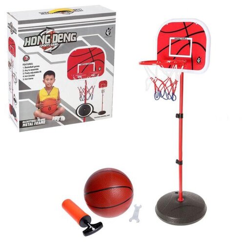 фото Детский баскетбольный набор, баскетбольное кольцо на стойке, 100-120 см kosmo.store