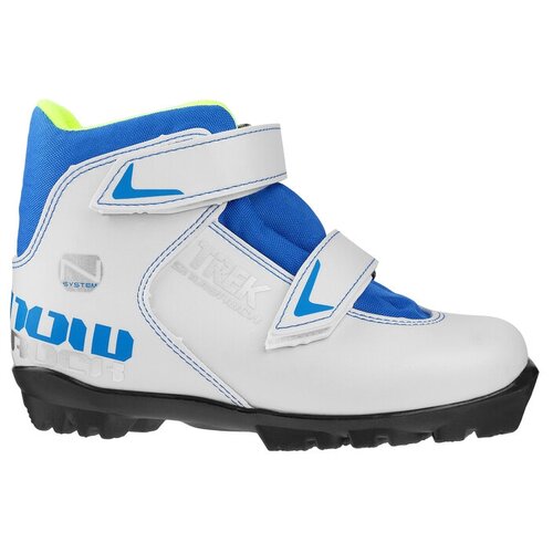 фото Ботинки лыжные trek snowrock nnn ик, цвет белый, лого синий, размер 30 mikimarket