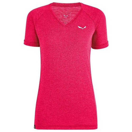 фото Футболка с длинным рукавом для активного отдыха salewa 2019-20 puez melange dry v-neck women's virtual pink melange (eur:44/38)