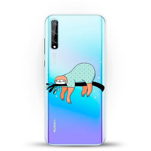 фото Силиконовый чехол ленивец на ветке на huawei y8p andy & paul