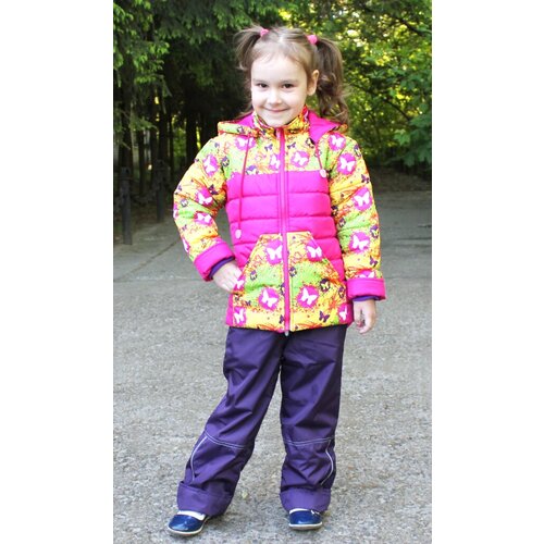 фото Куртка демисезонная для девочки (размер: 104), арт. 1052, цвет розовый алекса