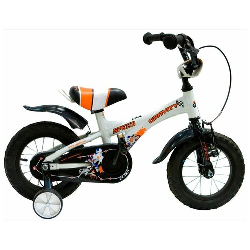 фото Gravity speed белый, детский велосипед, колёса 12", рама: al, рост 200мм, 1 скор.