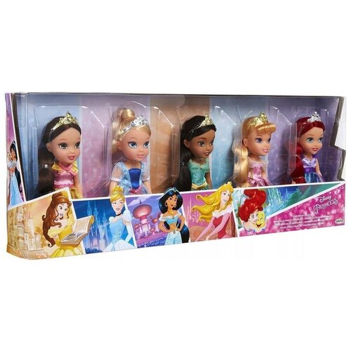 фото Набор кукол ариэль, аврора, бель, золушка и жасмин disney princess jakks pacific