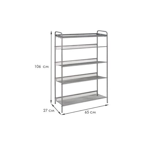 фото Подставка д/обуви 5- и полочная "женева 25" металлик пдо ж25метт завод металлич. изделий