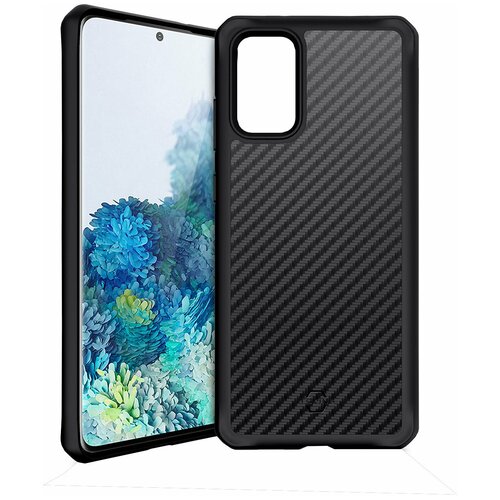 фото Антибакт. чехол- накладка itskins hybrid fusion для samsung galaxy s20+ чёрный