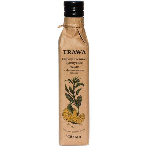 фото Trawa масло кунжутное сыродавленное с эфирами лимона 250мл