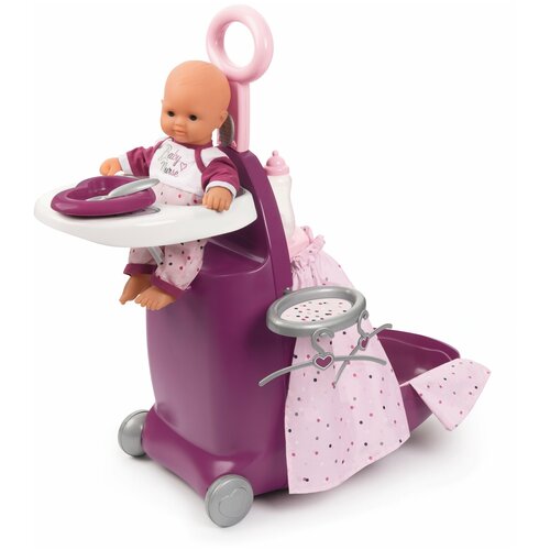 фото Baby nurse набор для кормления и купания пупса в чемодане smoby размер 26х47х62 см 220346