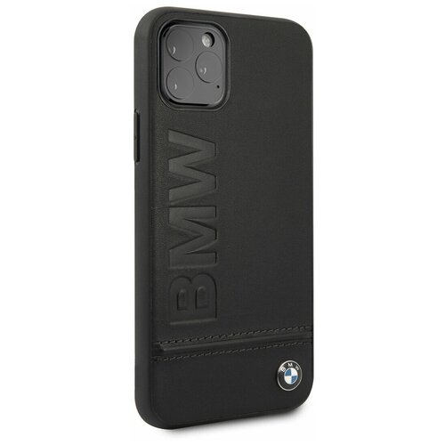 фото Чехол bmw для iphone 11 pro signature logo imprint hard leather black