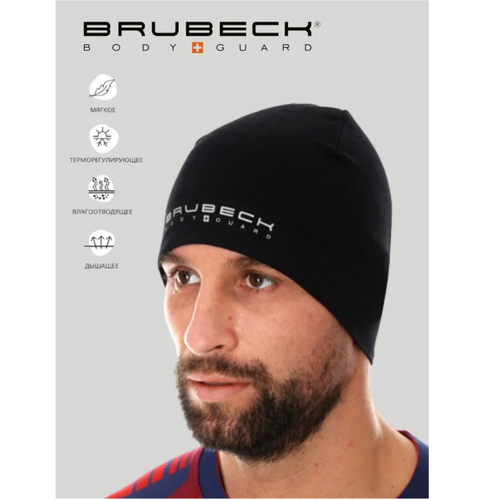 фото Шапка бини brubeck, размер l-xl, черный