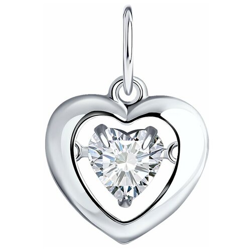 фото Серебряная подвеска diamant с танцующим фианитом 94-130-01565-1 diamant-online