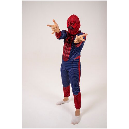 фото Карнавальный костюм "человек паук" для мальчиков / костюм спайдермэна (spider man) / человек паук evdakoff