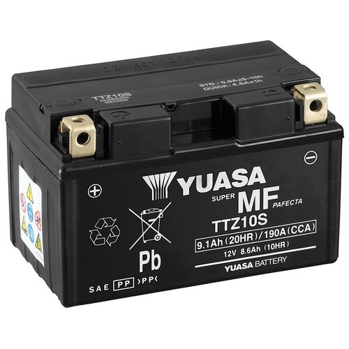 фото Yuasa аккумулятор yuasa ttz10s 12в 8,6ач 190cca 150x87x93 мм прямая (+-) gs yuasa