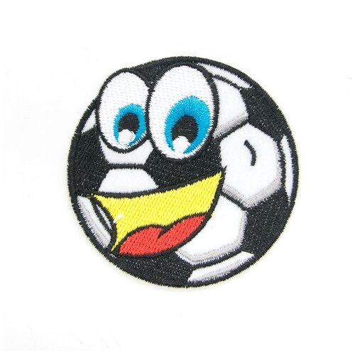 фото Термоаппликация 'футбольный мяч с улыбкой', 5.7см, hobby&pro hobby & pro